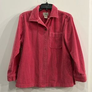 Ladies Overshirt Jacket in Barbie Pink